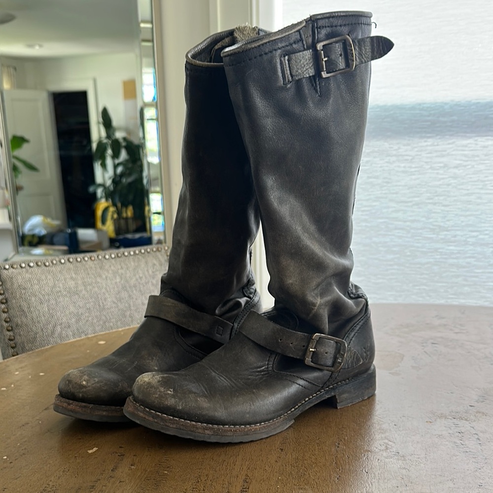 Frye tall engineer boots